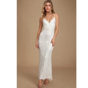 Lulus sequin maxi dress in BLACK | small